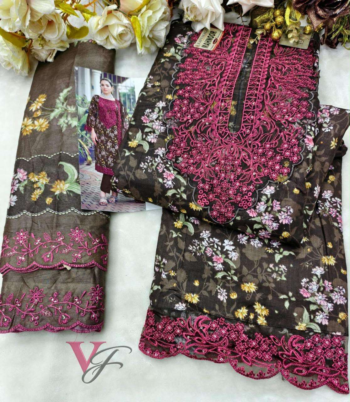 KAVYA‎‎ KALA MAHNOOR VOL 2 BRAND CATALOGUE LAWN COTTON DESIGNER NECK & LACE SUIT LADIES SHOP